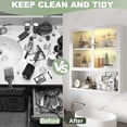 thumbnail image 4 of Metal Bathroom Cabinet Wall Mounted,Hanging - Cabinets with 2 Glass Doors,White 3-Tier Over The Toilet Wall Storage Cabinet,Wall Cabinet for Bathroom Laundry Room Kitchen, 4 of 14