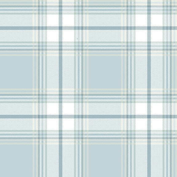 Waverly Inspirations 45" 100% Cotton Ombre and Plaid Sewing & Craft Fabric By the Yard, Blue and White