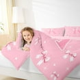 thumbnail image 4 of Castle Fairy Kids Teens Personalized Initial K Bedding Comforter Set 2pcs,Kawaii Pink Ribbon Bowknot Twin Comforter Sets Microfiber,Dreamy Princess Breathable Bedding Set,Luxury Bedroom Decor, 4 of 8