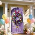 thumbnail image 4 of Happy Easter Door Cover Large Bunny Door Banner Welcome Easter Spring Banner Holiday Party Decorations Spring Easter Hanging Decorations, 4 of 6