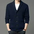 thumbnail image 2 of Men's Autumn And Winter Long Sleeve Pullover Solid Cardigan Sweater Coat Blouse, 2 of 2