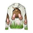 thumbnail image 3 of Uemuo Brown Bunny Pattern Women's Full Zip UPF 50+ Sun Protection Hoodie Jacket Long Sleeve Sun Shirt Hiking Outdoor Performance with Pockets-3X-Large, 3 of 9