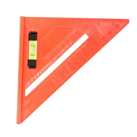 Speed Square Layout Tool with Level 7 Inch Plastic Triangle Rafter Angle Square for Woodworking (Best Woodworking Shop Layout)