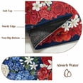 thumbnail image 6 of 4th of July Floral Round Area Rug 3.3Ft Washable Circle Rugs for Dining Room Table, Country Blue Red Poppy American Flag Non-Slip Carpet Floor Mats Indoor Outdoor Carpet Runner Aesthetic Home Decor, 6 of 8