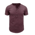 thumbnail image 1 of pstuiky Camisas de manga corta para hombre, Pijama deportivo para hombre, para estar en casa, color liso, manga corta, cuello vuelto, blusa camisetas de hombre xxl, 1 of 6