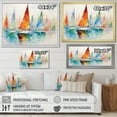 thumbnail image 4 of Designart "Regatta in Watercolor Minimalism I" Sailing Boat Canvas Print, 4 of 5