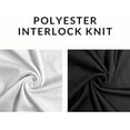 thumbnail image 3 of FabricLA Polyester Interlock Knit Fabric - 60" (150 CM) Wide - Mechanical Stretchy Fabric - 70 Denier Knit Fabric - Black Polyester Fabric, 1 Yard, 3 of 4