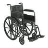 Drive Medical Silver Sport 2 Wheelchair, Non Removable Fixed Arms, Swing away Footrests, 18" Seat