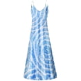 thumbnail image 3 of Pompotops Robe Longue Maxi Sans Manches à Col Rond Imprimé pour Femmes Grande Taille, 3 of 4