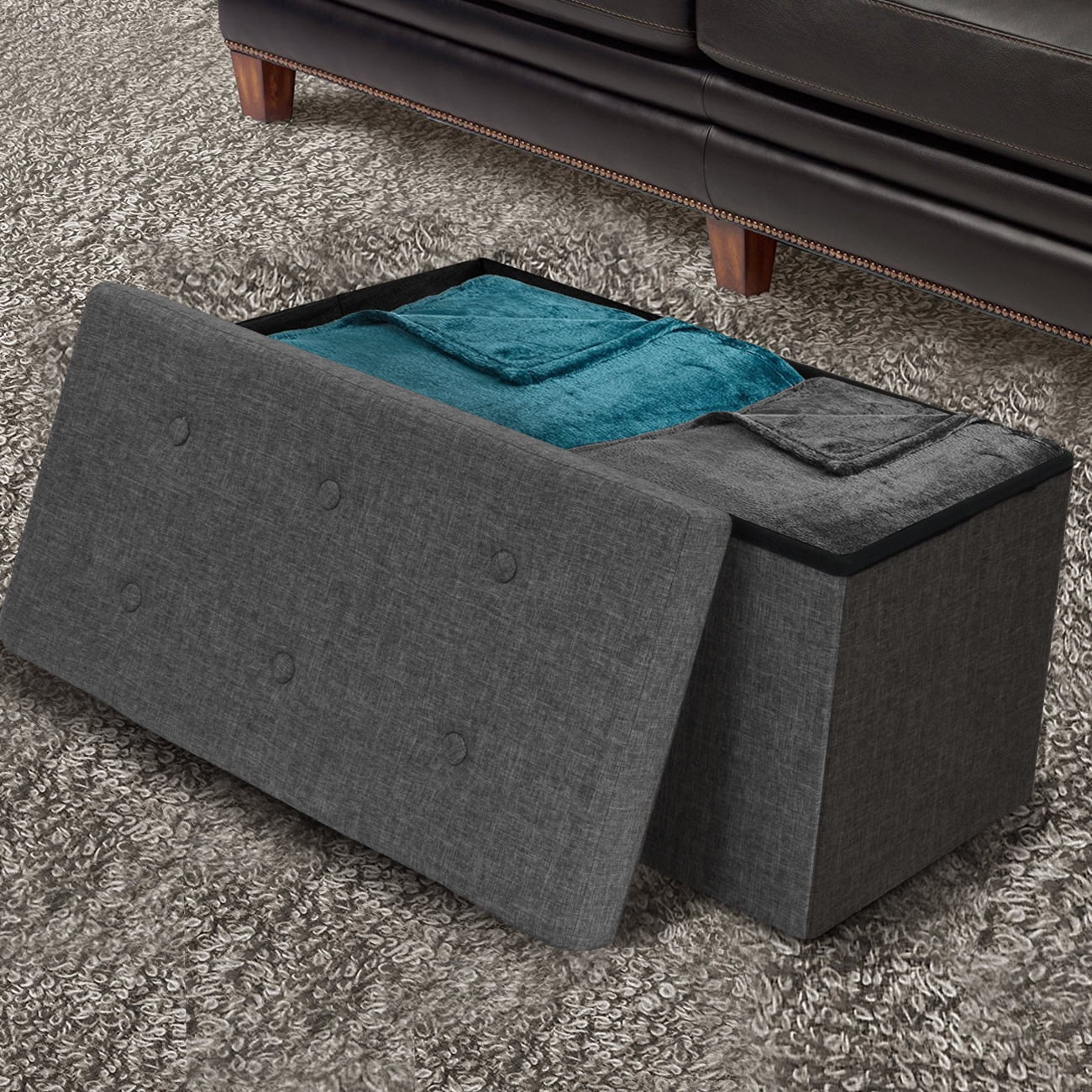 Sorbus Storage Ottoman Bench ? Collapsible/Folding Bench Chest with