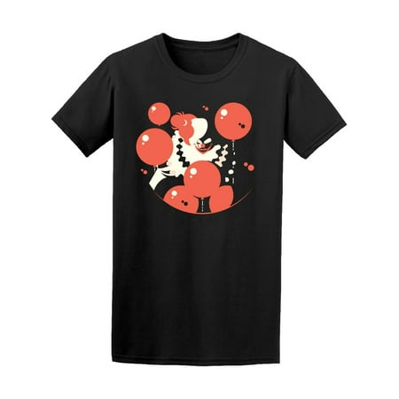 Scary Clown With Balloons Tee Men's -Image by Shutterstock