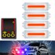 thumbnail image 3 of 12V 1 a 4 COB LED Coche Motocicleta Luz estroboscópica Parrilla Lámpara intermitente (Rojo) Ndcxsfigh Accesorios para autos y motos, 3 of 7