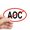 White, variant on CafePress - AOC Oval Sticker - Sticker (Oval)