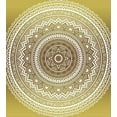 thumbnail image 3 of Mandala Duvet Cover Set, Ombre Mandala Flower Pattern Queen Inspired Prints Hippie Design, Decorative 2 Piece Bedding Set with 1 Pillow Shams, Twin Size, Mustard and White, by Ambesonne, 3 of 3