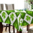 thumbnail image 3 of Coolnut St Patrick Clover Shamrock Tablecloth Rectangle Colorful Table Cloth Large Square Table Cover for Dining Kitchen Party 54"x54" Decor Gift, 3 of 7