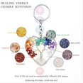 thumbnail image 3 of Llavero con forma de árbol de la vida, piedra pulida de cristal curativo de los 7 chakras, llavero para coche con piedras preciosas naturales, llavero de curación Reiki, 3 of 4