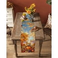 thumbnail image 5 of Hello Fall Burlap-Cotton Table Runner 72 Inches Long,Scarecrow Pumpkins Harvest Thanksgiving Farmhouse Table Runners,Outdoor Dining Tablecloths Decor for Baby Shower Party Wedding 16x72, 5 of 9