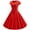 Red, variant on ICHUANYI Women Vintage Short Sleeve 50s Housewife Casual Evening Party Prom Dress Spring Summer New Trending 2024