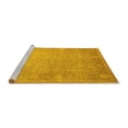 thumbnail image 2 of Ahgly Company Machine Washable Indoor Round Oriental Yellow Traditional Area Rugs, 3' Round, 2 of 4