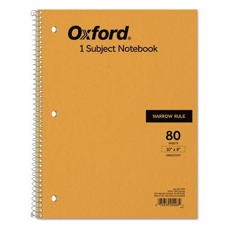 Earthwise by Oxford Recycled One-Subject Notebook, Narrow Rule, Green Cover, (80) 8 x 5 Sheets Earthwise by Oxford Recycled One-Subject Notebook, Narrow Rule, Green Cover, (80) 8 x 5 Sheets