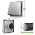 thumbnail image 2 of 4 Inch Dryer Vent Cover Outdoor Walls, Stainless Steel External Extractor Wall Vent Cushioned Non-Return Flap, 2 of 5