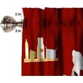 thumbnail image 5 of Kitchen Curtains Chef Valances for Windows Rod Pocket Curtain Three Fat Chefs Style Print Drape Valance Blackout Kitchen Window Curtains Window Treatments for Bedroom Living Room, One Panel W52xL18in, 5 of 6