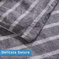 thumbnail image 3 of ATsense Pillow Cases King Size of 2, 100% Natural Cotton, 20 x 36 Inches Grey Stripe Pillowcase, Soft and Breathable, Cooling Pillow Covers with Envelope Closure, 3 of 5