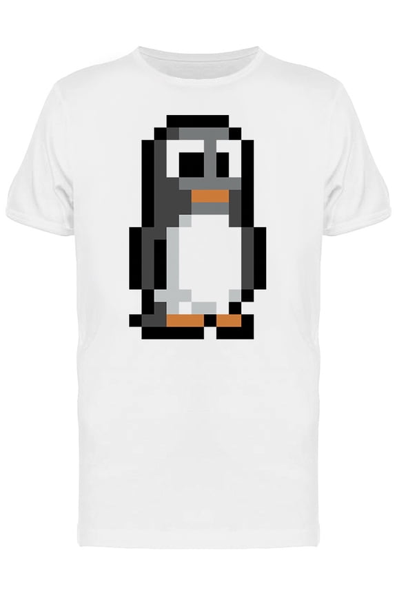 Pixelated Grey Penguin Tee Men's -Image by Shutterstock