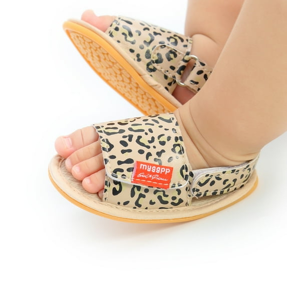 Uccdo Summer Infant Baby PU Leather Sandals Newborn Soft Sole Flats Shoes First Walkers 0-18M