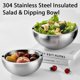 thumbnail image 2 of 304 Stainless Steel Mixing Bowls and Salad Bowl with Lid, Double-Layer Salad Container for Lunch, Insulated Cold Dish Bowls, Metal Mixing Set with Lids for Parties & Kitchen, 2 of 7