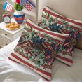 thumbnail image 6 of 2 Pack Outdoor Waterproof Throw Pillow Covers,Independence Day Colorful Floral Decorative Square Patio Pillowcases for Chair Couch Sofa 16x16in, 6 of 9
