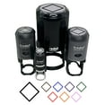 thumbnail image 1 of Diamond Shape Border Outline Self-Inking Rubber Stamp Ink Stamper - Pink Ink - Small 3/4 Inch, 1 of 7