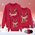 thumbnail image 2 of WELOIJEVBE Christmas Family Pajamas Matching Sets Christmas Printed Long Sleeved Pullover Sweatshirt Holiday Family Three Piece Set Hoodie Parent Child Outfit, 2 of 5