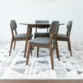 thumbnail image 3 of Izmir Modern Solid Wood Walnut Dining Room & Kitchen Table Set for 4, 3 of 4