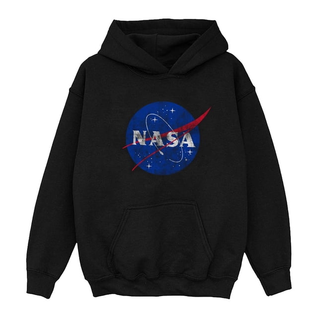 NASA Chandail à Capuchon Classique pour Garçons avec Logo Insigne Usé
