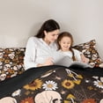 thumbnail image 4 of Homewish Cute Mushroom Floral 7-Piece Twin Bedding Sets,Gothic Skull Bedding Comforter Set,Orange Black Sheet Sets For Kids,Ultra Soft Home Decor Reversible, 4 of 8