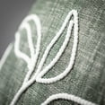 thumbnail image 2 of Sullivans 18" Green Embroidered Leaf Pillow, Cotton, 2 of 6