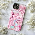 thumbnail image 5 of Pink Christian Bible Verse Phone Case with Ocean Theme, Inspirational Scripture and Jesus Design Phone Cover for iPhone 16 15 14 13 12 11 Pro Max Plus Mini, 5 of 6