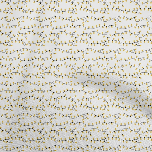 oneOone Cotton Flex Yellow Fabric Christmas Sewing Craft Projects Fabric Prints By Yard 40 Inch Wide