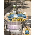 thumbnail image 5 of Outdoor Tablecloth with Umbrella Hole Zipper,Blue Truck Summer Sunflowers Waterproof Zippered Table Cloth for Square Tables,Country Farmhouse Plaid Patio Table Covers for Indoor Pinic Party, 5 of 6