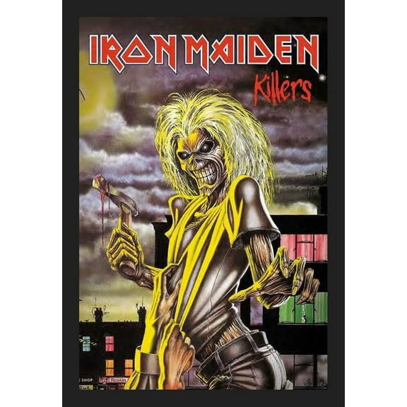 BUY ART FOR LESS Officially Licensed Iron Maiden Killers Framed Art Poster - 24 x 36 Inch - Sturdy Engineered Wood Frame with Plexi Glass - Ready To Hang
