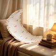 thumbnail image 5 of Btomtd Crescent Body Pillows for Side Sleepers, 31.5 Inch Long Bolster with Ruffled Edge, Leg Waist Support, Removable Cover, B, 5 of 6