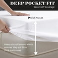 thumbnail image 4 of Superior Egyptian Cotton Embroidered 1000 TC Deep Pocket Sheet Set, Full, White, 4 of 10