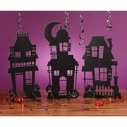 Haunted Halloween House Silhouette Cente