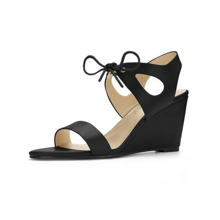 black tie up platform sandals