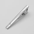 thumbnail image 3 of Clip de corbata estándar para hombre con láser plateado simple, clip de corbata de metal para boda de novio, clip de corbata de negocios, 3 of 4