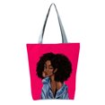 thumbnail image 4 of Minnieouse Cool Black Girl Bolso de lona - Estilo afro Exquisita artesanía Bolsos de gran capacidad Damas hl2110 Type2 NO2, 4 of 6
