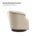 thumbnail image 2 of Genuine Leather Accent Chair with 360-Degree Swivel Base Nailhead Trims Armchair Apartment White, 2 of 7