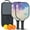 Black-4, variant on Pickleball Paddles Set Of 2, Fiberglass Surface, Fluid Smoke Aurora Art Style, 4 Balls & Bag