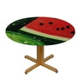 thumbnail image 3 of RUIYC Free Waterproof Round Tablecovers - Green Watermelon Art Glam Wedding Decor, Round Tables Tablecovers for Show, Dinner Parties, 3 of 7